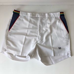 Vintage jimmy connors white tennis shorts size 36